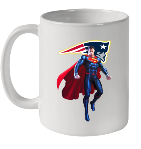NFL Superman DC Sports Football New England Patriots Ceramic Mug 11oz