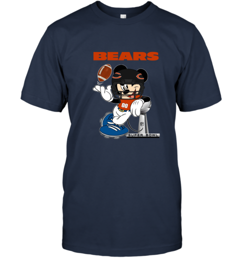 NFL Chicago Bears Mickey Mouse Disney Super Bowl Football T Shirt