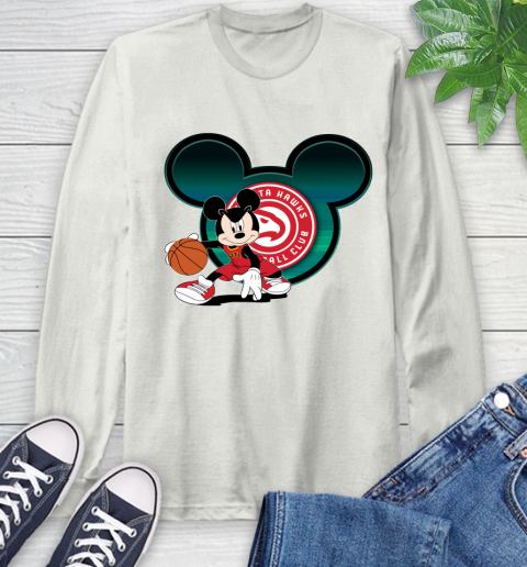 NBA Atlanta Hawks Mickey Mouse Disney Basketball Long Sleeve T-Shirt 12