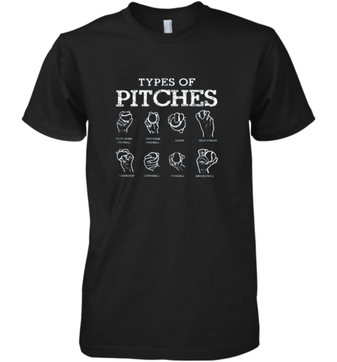 Types Of Pitches Softball Baseball Team Sport Premium Men's T-Shirt