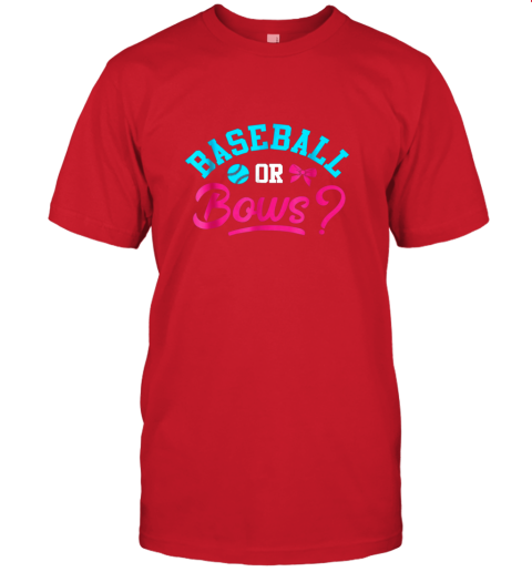 vvo3 baseball or bowsbaby gender reveal party jersey t shirt 60 front red