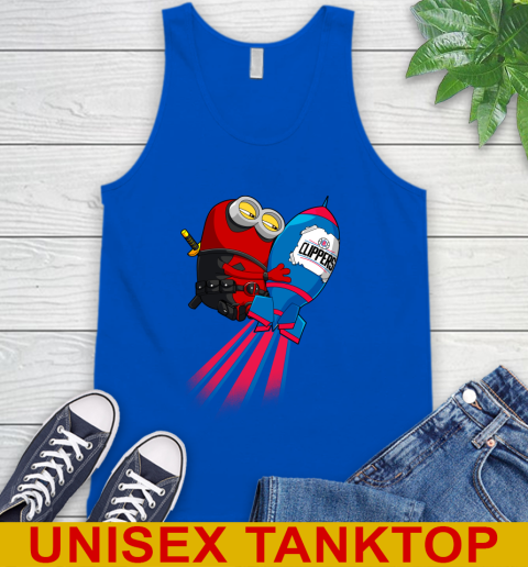 NBA Basketball LA Clippers Deadpool Minion Marvel Shirt Tank Top 4