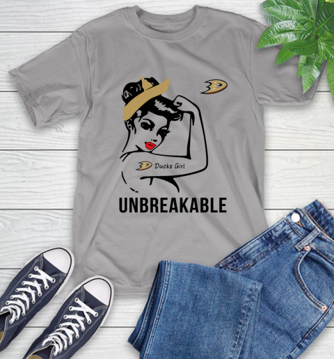 NHL Anaheim Ducks Girl Unbreakable Hockey Sports T-Shirt 4