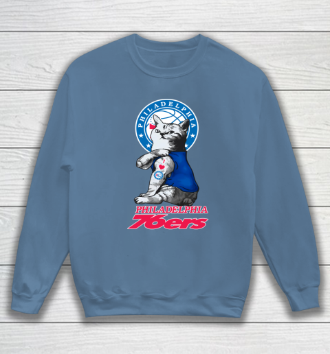NBA Basketball My Cat Loves Philadelphia 76ers Sweatshirt 6