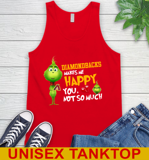 MLB Arizona Diamondbacks Makes Me Happy You Not So Much Grinch Baseball Sports Tank Top 5
