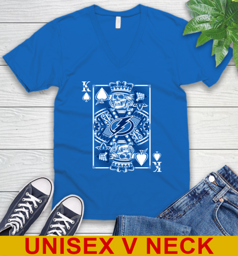 Tampa Bay Lightning NHL Hockey The King Of Spades Death Cards Shirt V-Neck T-Shirt 5
