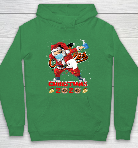 Baltimore Orioles Funny Santa Claus Dabbing Christmas 2020 MLB Hoodie 5