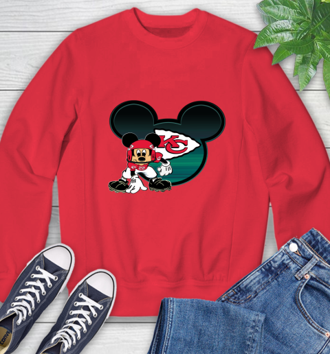 NFL Kansas City Chiefs Mickey Mouse Disney Football T Shirt Sweatshirt 10