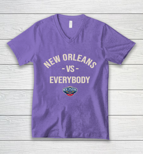 New Orleans Pelicans Vs Everybody V-Neck T-Shirt 8