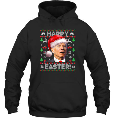 Santa Joe Biden Happy Easter Ugly Christmas Hoodie