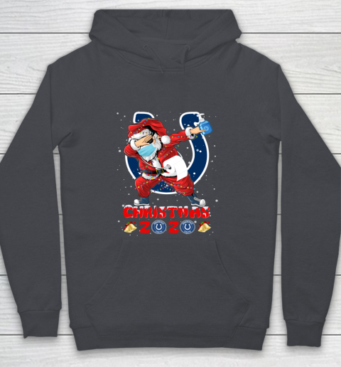 Indianapolis Colts Funny Santa Claus Dabbing Christmas 2020 NFL Youth Hoodie 5