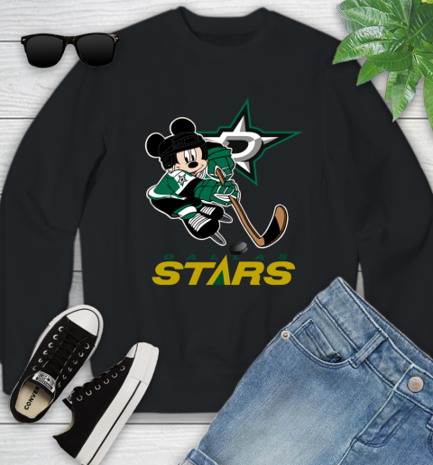 NHL Dallas Stars Mickey Mouse Disney Hockey T Shirt Youth Sweatshirt 2