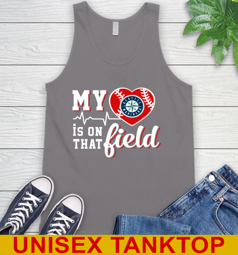 MLB My Heart Is On That Field Baseball Sports Seattle Mariners Tank Top 6