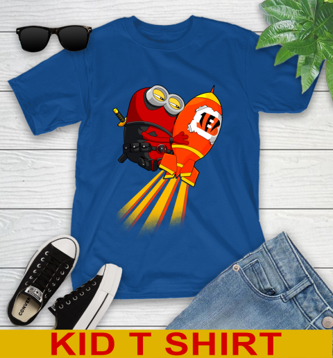 NFL Football Cincinnati Bengals Deadpool Minion Marvel Shirt Youth T-Shirt 10