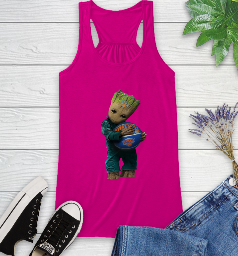 NBA Groot Guardians Of The Galaxy Basketball Sports New York Knicks Racerback Tank 8