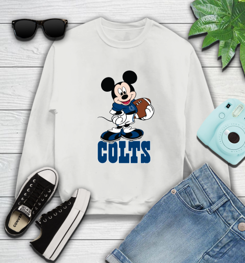NFL Football Indianapolis Colts Cheerful Mickey Mouse Shirt Sweatshirt 5