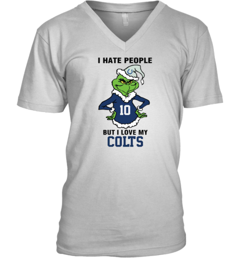I Hate People But I Love My Colts Indianapolis Colts NFL Teams V-Neck T-Shirt