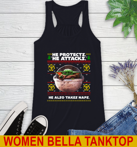 He Protects He Attacks He Also Takes Naps Baby Yoda Shirts 44