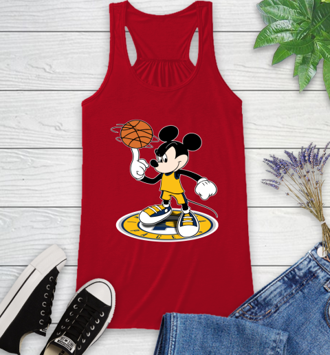 NBA Basketball Indiana Pacers Cheerful Mickey Disney Shirt Racerback Tank 6