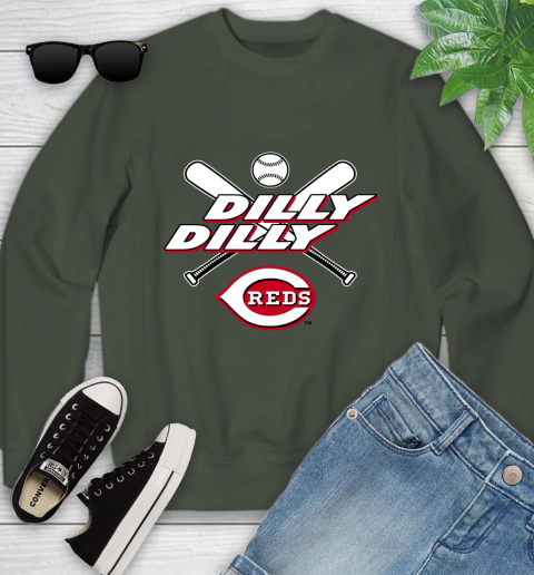 MLB Cincinnati Reds Dilly Dilly Baseball Sports Youth Sweatshirt 10