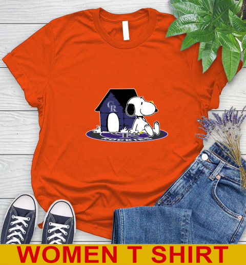 Colorado Rockies Snoopy Baseball Sports Shirts Women – Alottee