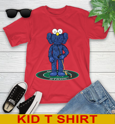 NHL Hockey Dallas Stars Kaws Bff Blue Figure Shirt Youth T-Shirt 10