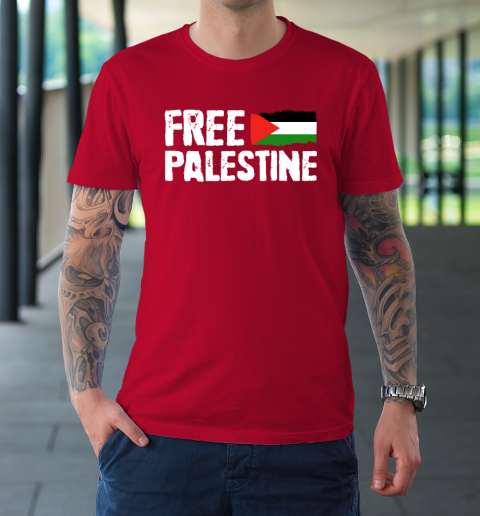 Free Palestine Gaza Flag Arabic Freedom For Palestinians T-Shirt