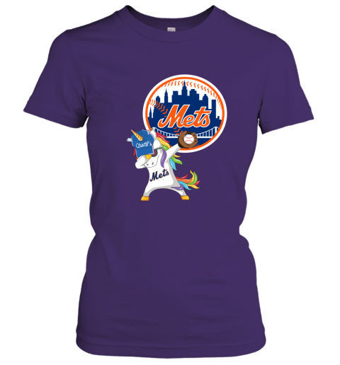 Hip Hop Dabbing Unicorn Flippin Love New York Mets Women's T-Shirt