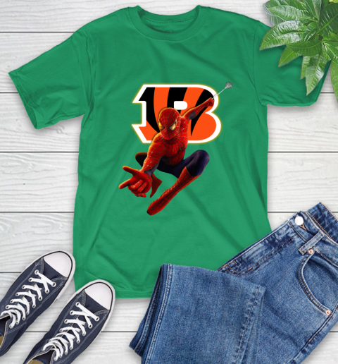NFL Spider Man Avengers Endgame Football Cincinnati Bengals T-Shirt 7