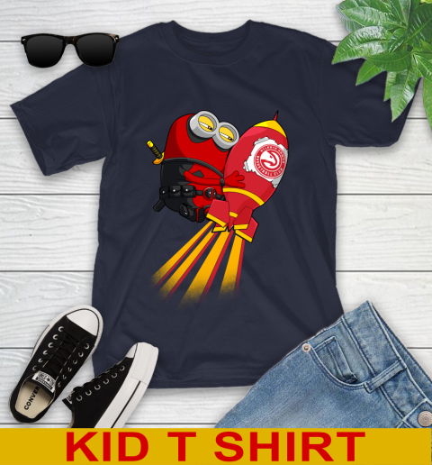 NBA Basketball Atlanta Hawks Deadpool Minion Marvel Shirt Youth T-Shirt 2