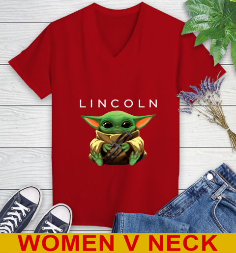 Star Wars Baby Yoda Hugs Lincoln Car Shirt 82