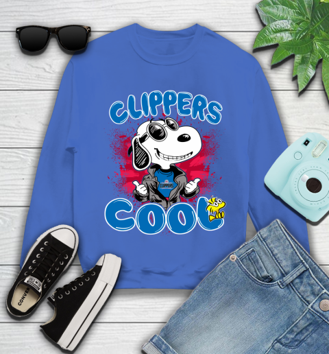 NBA Basketball LA Clippers Cool Snoopy Shirt Youth Sweatshirt 5