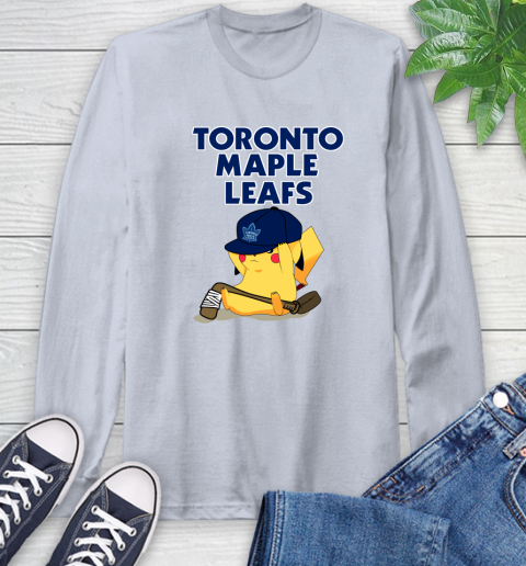 NHL Pikachu Hockey Sports Toronto Maple Leafs Long Sleeve T-Shirt 6