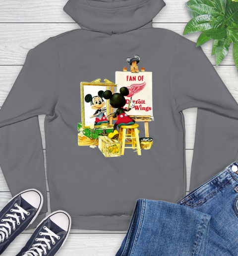 NHL Hockey Detroit Red Wings Mickey Drawing Shirt 19