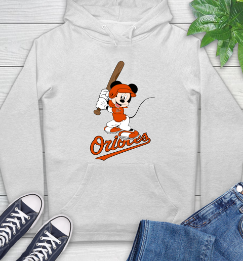 MLB Baseball Baltimore Orioles Cheerful Mickey Mouse Shirt Hoodie 3 MLB Baseball Baltimore Orioles Cheerful Mickey Mouse Shirt Hoodie - Image 3