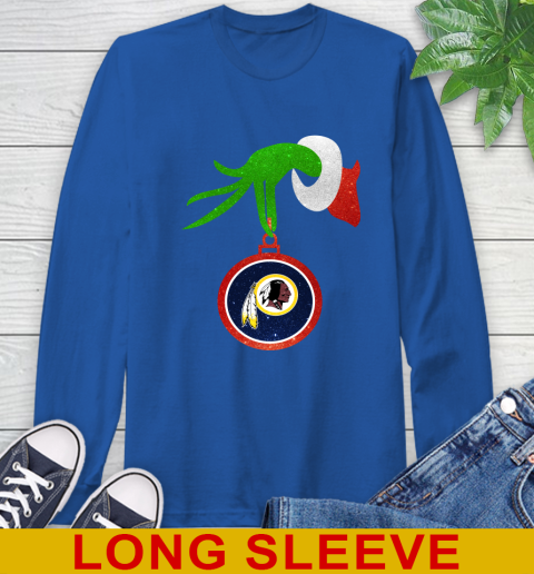 Washington Redskins Grinch Merry Christmas NFL Football Long Sleeve T-Shirt 9