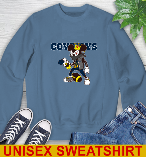 Dallas Cowboys NFL Football Mickey Peace Sign Sports Sweatshirt 9 Dallas Cowboys NFL Football Mickey Peace Sign Sports Sweatshirt - Image 9