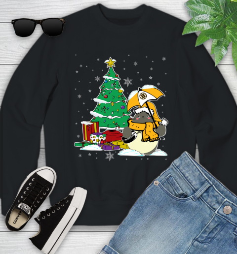 Boston Bruins NHL Hockey Cute Tonari No Totoro Christmas Sports Youth Sweatshirt