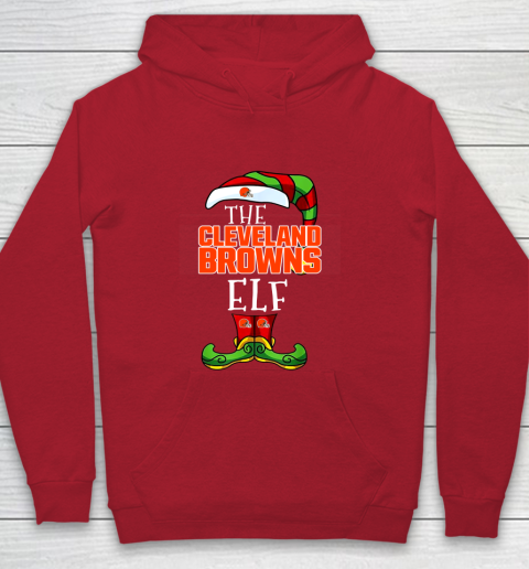 Cleveland Browns Christmas ELF Funny NFL Youth Hoodie 7