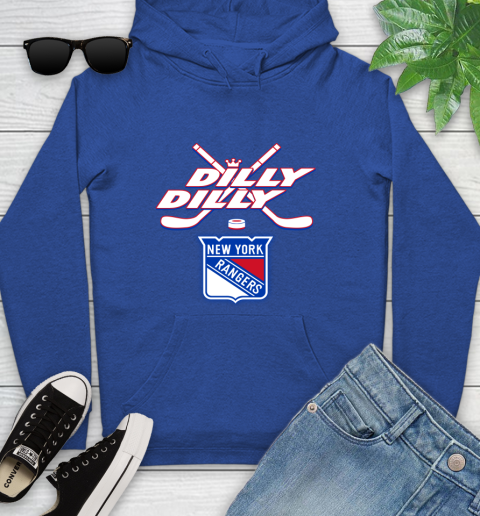 NHL New York Rangers Dilly Dilly Hockey Sports Youth Hoodie 9