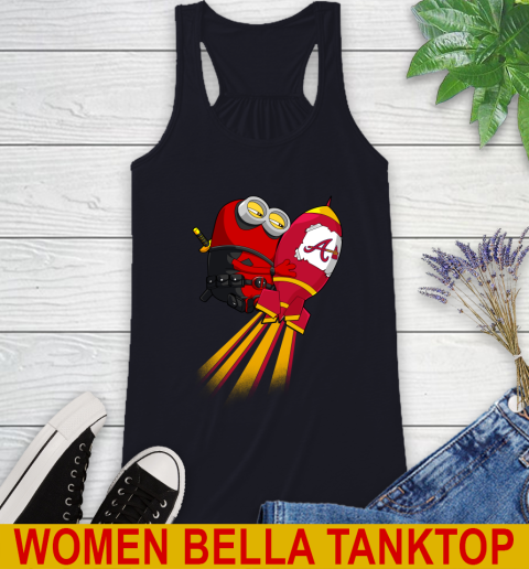 MLB Baseball Atlanta Braves Deadpool Minion Marvel Shirt Racerback Tank 8