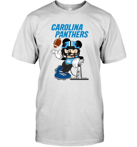 NFL Carolina Panthers Mickey Mouse Disney Super Bowl Football T Shirt