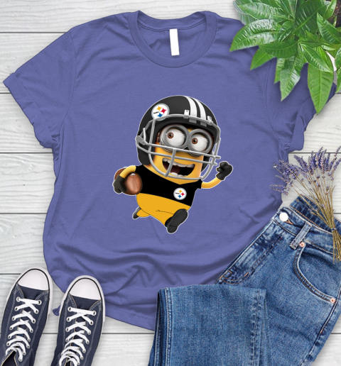 NFL Pittsburgh Steelers Minions Disney Football Sports Women's T-Shirt 11