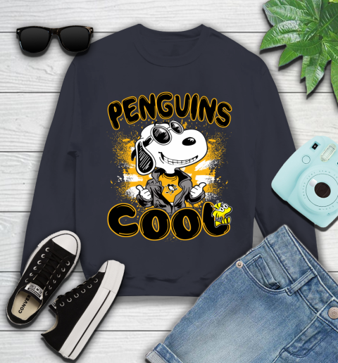 NHL Hockey Pittsburgh Penguins Cool Snoopy Shirt Youth Sweatshirt 2