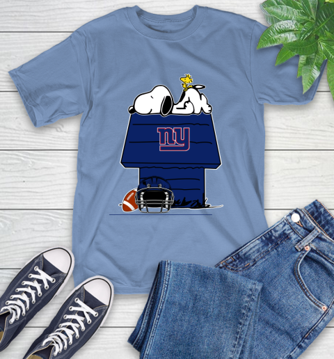 New York Giants NFL Football Snoopy Woodstock The Peanuts Movie T-Shirt 11