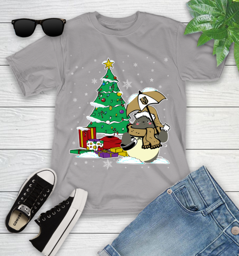 Vegas Golden Knights NHL Hockey Cute Tonari No Totoro Christmas Sports Youth T-Shirt 4