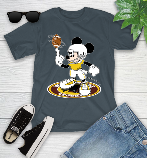 NFL Football Washington Redskins Cheerful Mickey Disney Shirt Youth T-Shirt 8