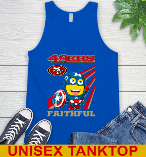 NFL Football San Francisco 49ers Captain America Marvel Avengers Minion Faithful Shirt Tank Top 4