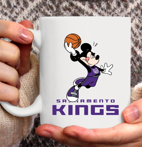 NBA Basketball Sacramento Kings Cheerful Mickey Mouse Shirt Ceramic Mug 15oz 2