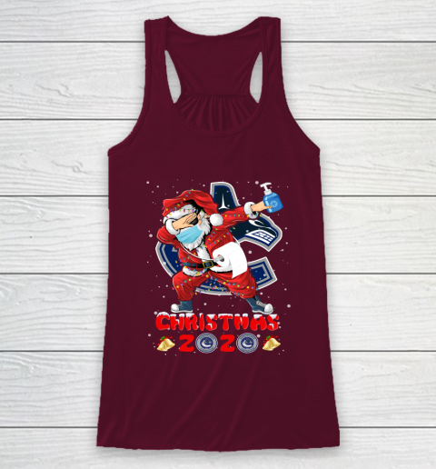 Vancouver Canucks Funny Santa Claus Dabbing Christmas 2020 NHL Racerback Tank 2